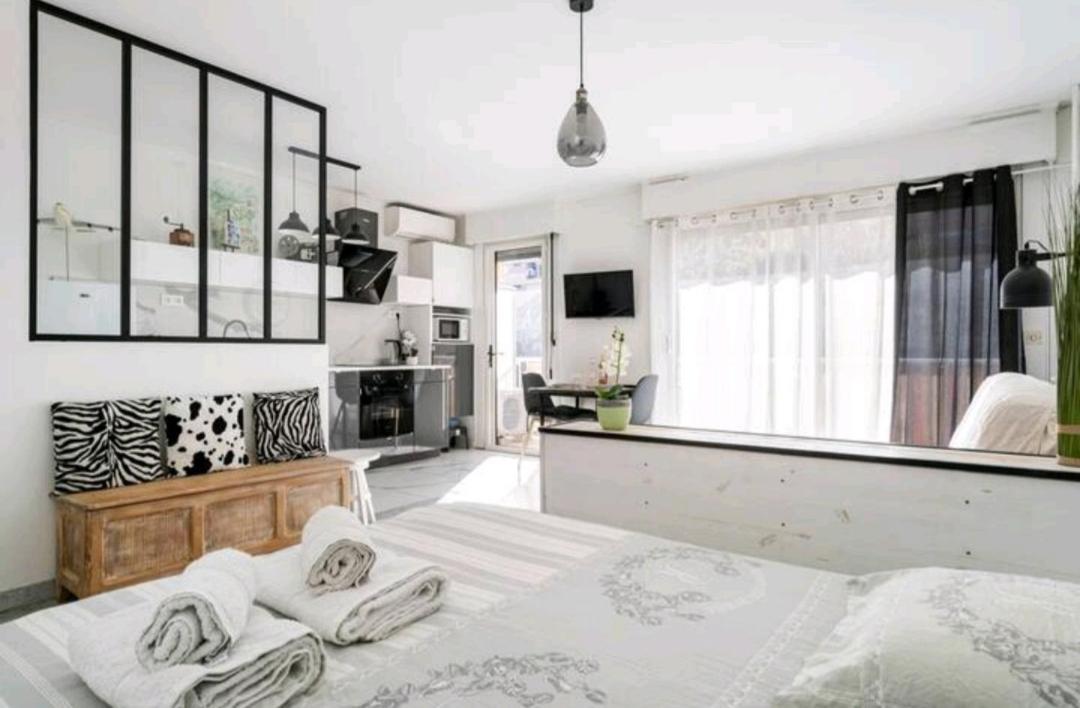 Design Loft Studio Climatise Parking Et Piscine Vallauris Luaran gambar